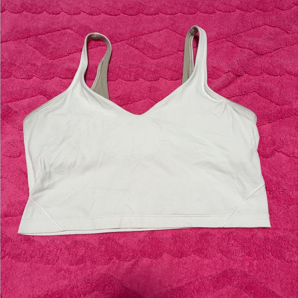 Women's White lululemon align tank